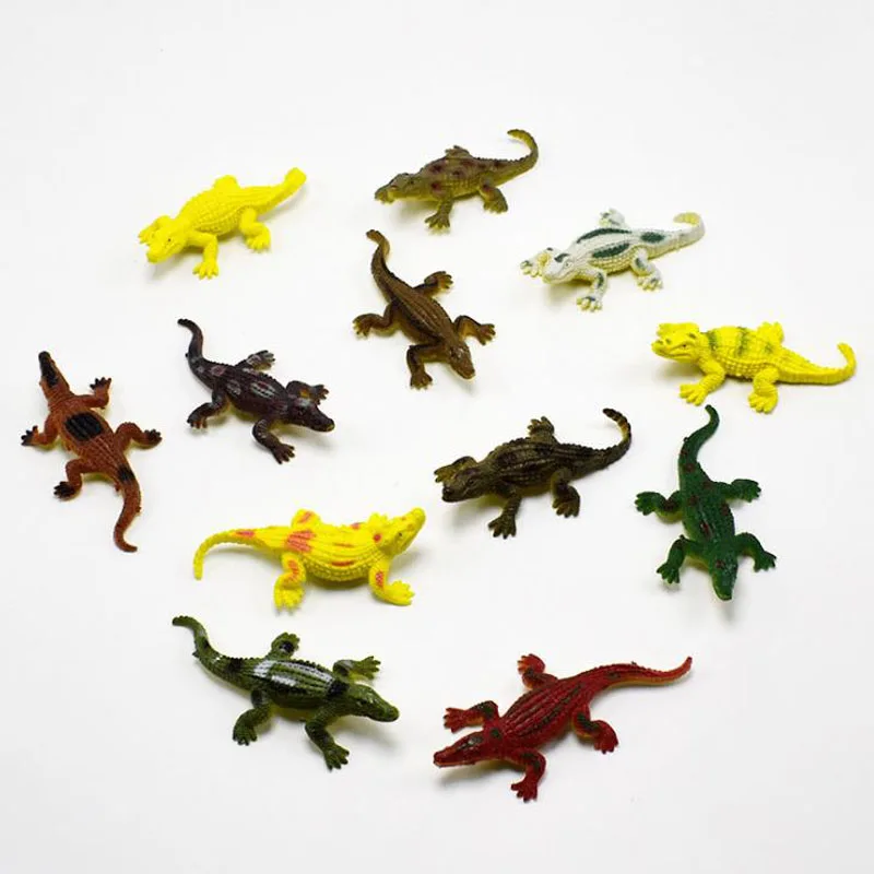 12 шт./компл. забавная супер мини крокодиловая Реалистичная имитация
