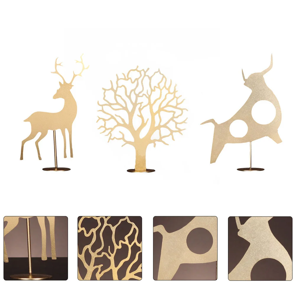 

3PCS Modern Wrought Iron Decor Simple Ornament (3 Styles Golden)