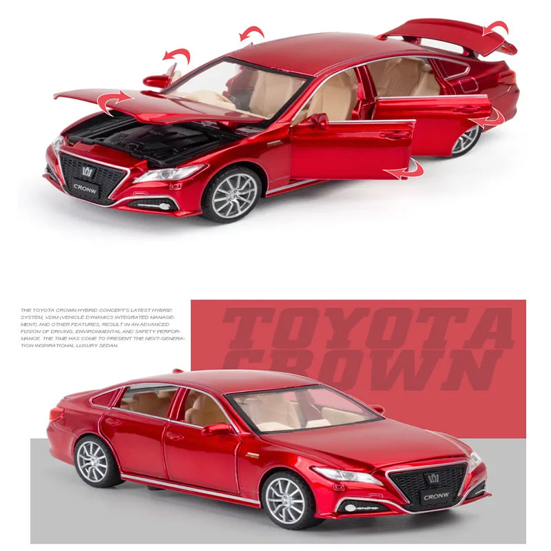 

1:32 New TOYOTA CROWN Alloy Car Model Die Cast Classic Luxury Car Diecasts Simulation Car Favorites Gift Kids Toys