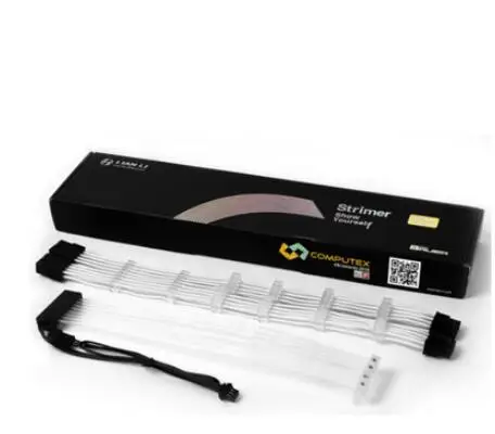 Only 8P add 8P Bykski LIANLI Rainbow color 24Pin удлинитель материнской платы, 8PIN+ 8PIN GPU удлиненный светильник, Поддержка синхронизации материнской платы B-LL - Цвет лезвия: Only 8P add 8P