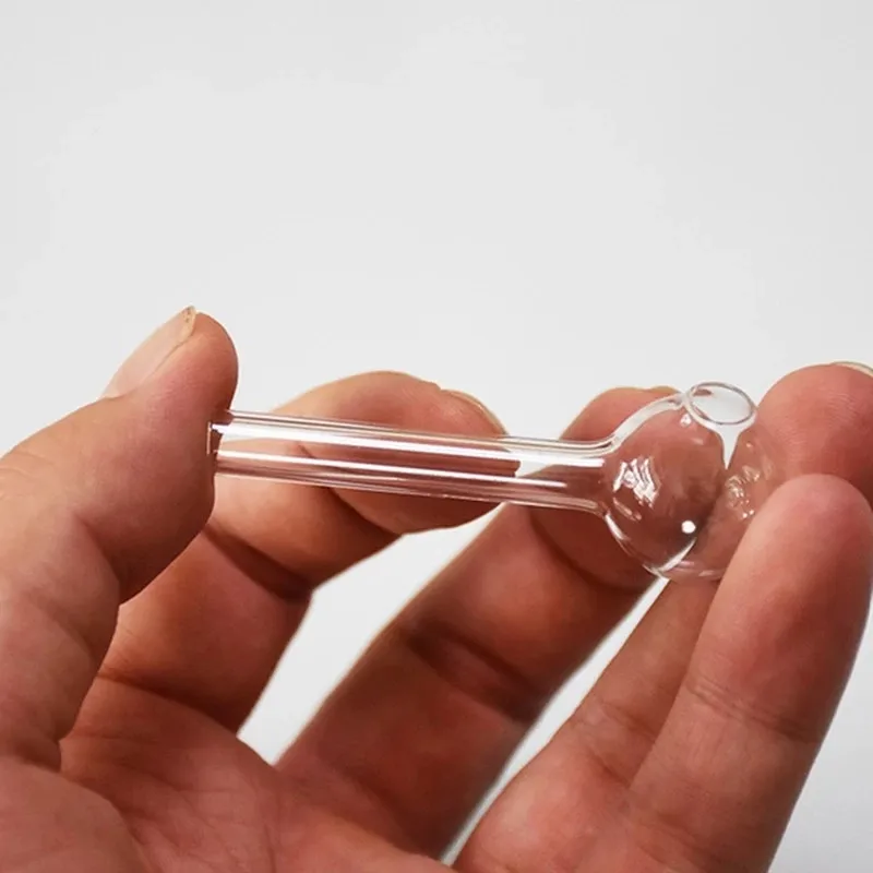 

Glass Straws with Bubble Ball Portable Transparent straw Tobacco Tube Cigarette Glass Pipe Juice milk beverage drink straw Pipes