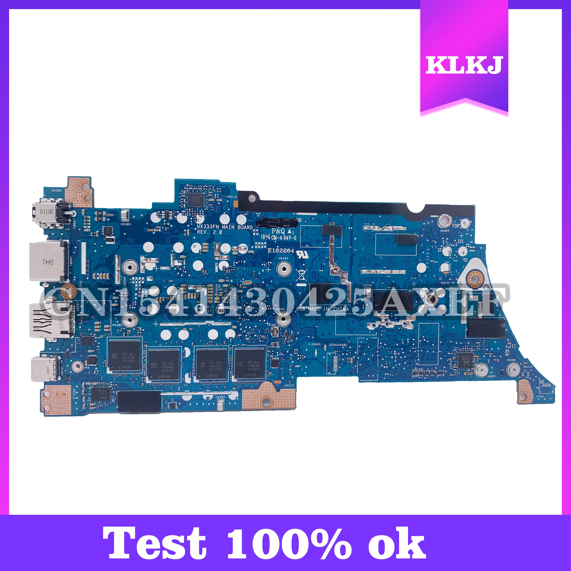 ux333fnmotherboard is suitable for asus zenbook ux333fa ux333fn u3300 original motherboard cpu i5 8265u ram 8gb 100 working free global shipping
