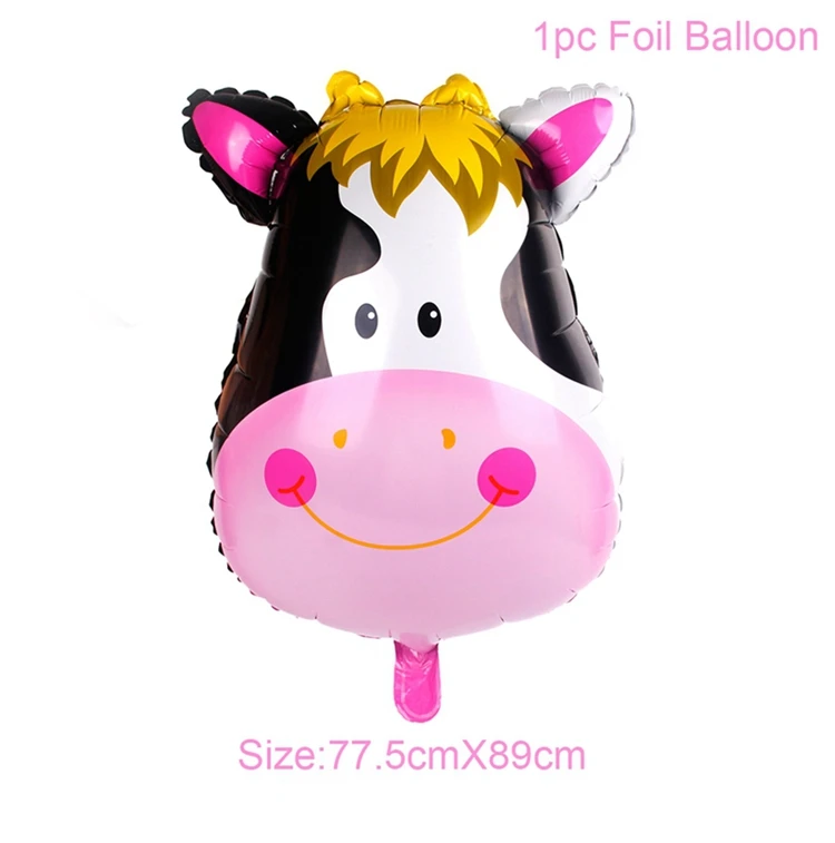 Cow Balloon Патио сафари животные баннер джунгли вечерние украшения для вечеринки в стиле сафари Декор джунгли животные первый день рождения Декор Дикие один - Цвет: Cow Balloon