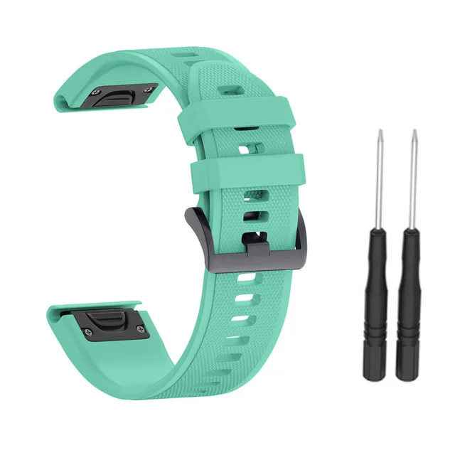 green Для Garmin Fenix 5/5Plus силиконовые для фитнеса сменный Браслет для часов Ремешок фитнес-трекер часы в силиконовом корпусе ремешок для умного браслета - Color: green