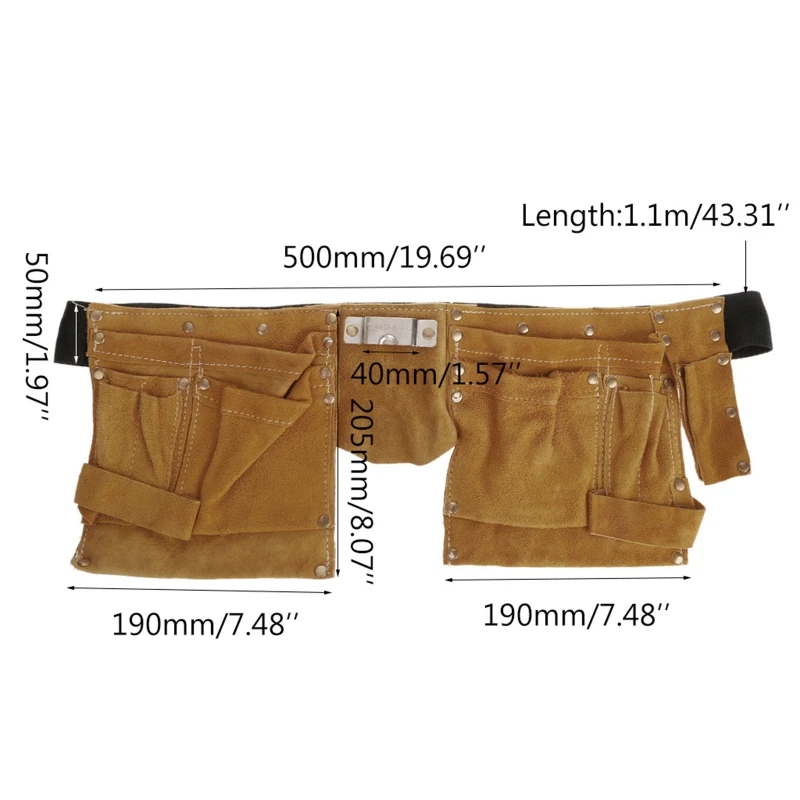 

Electrician Waist Tool Belt Pouch Bag Screwdriver Kit Repair Tool Holder Leather
