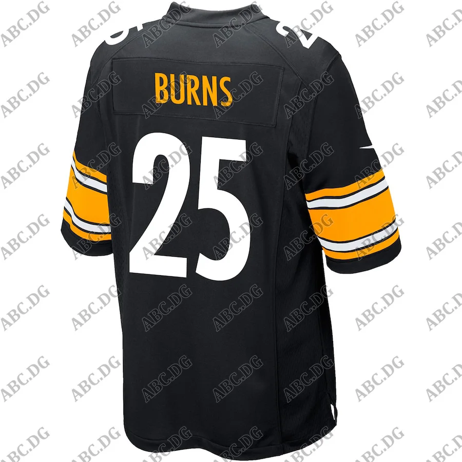 

Men Women Kid Youth Pittsburgh Artie Burns Black Game Jersey