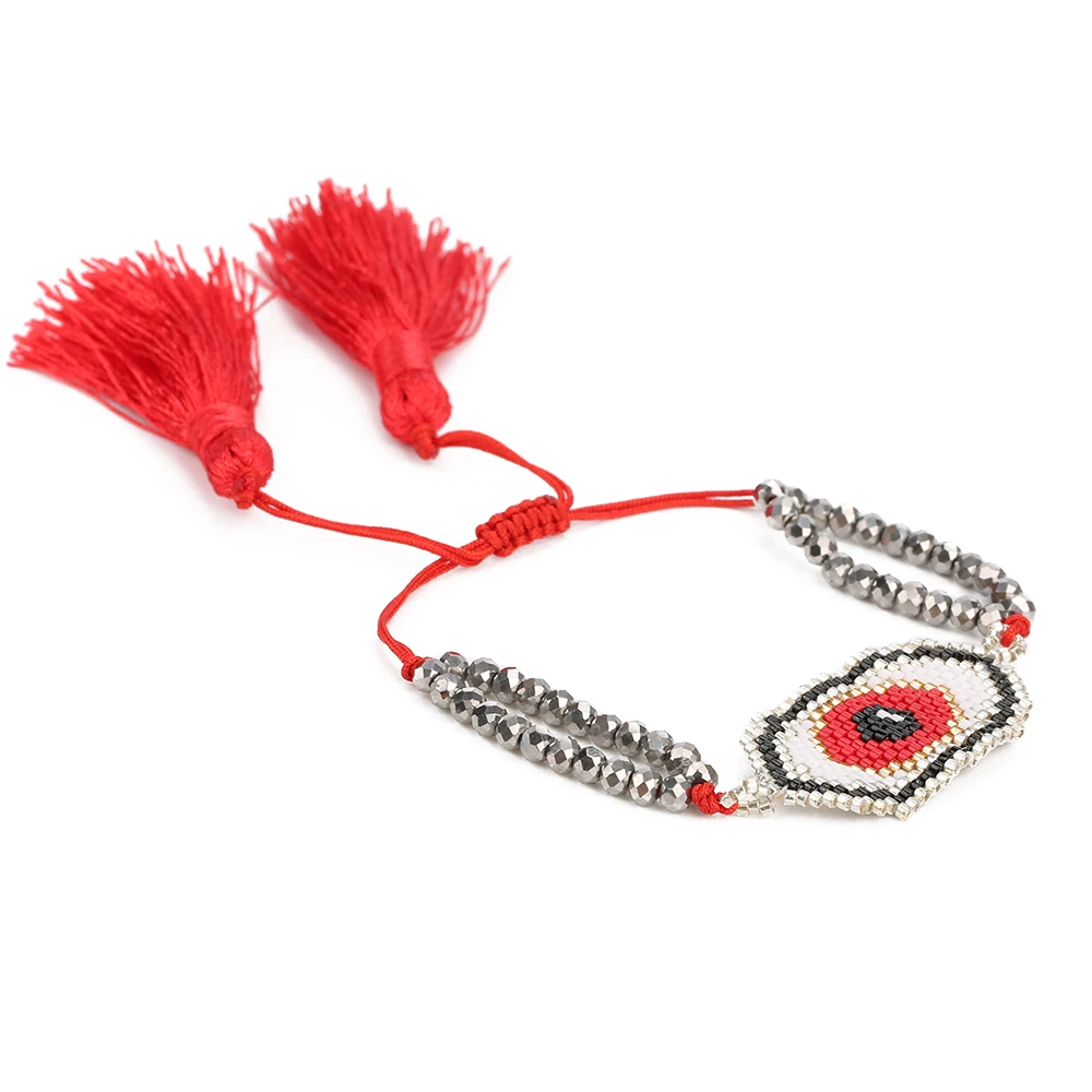 Go2boho MIYUKI браслет сглаза браслеты Браслеты Mujer Moda браслеты для женщин сглаза ювелирные изделия Бисероплетение ручной работы подарок