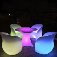 led rechargeable lilluminated leisure chair armchair glowing led bar chair living room furniture bar disco salon supplies