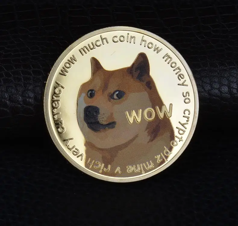 

Wow Doge Coin Gold/Silver Dogecoin Commemorative Crafts Desktop Ornaments Art Collection Coin Funny Plated Currency Home Deco