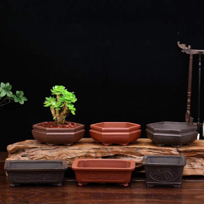 Изысканный Фиолетовый песок цветочные горшки для висячих квадратной и