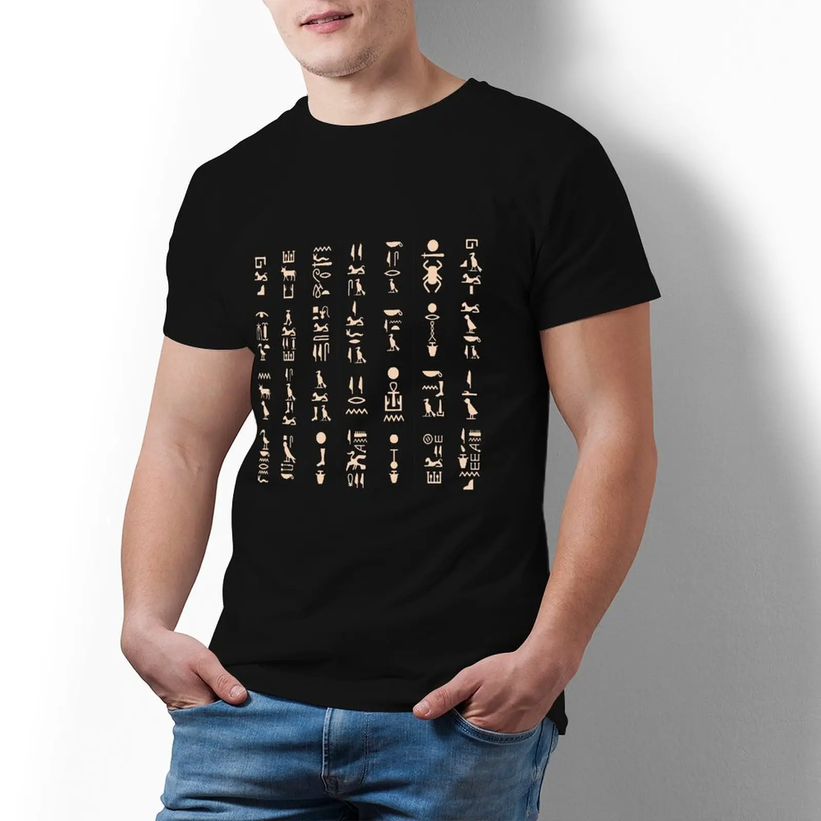 

Футболка Hieroglyphics, милая 100 хлопковая уличная одежда, футболка, футболка большого размера для мужчин