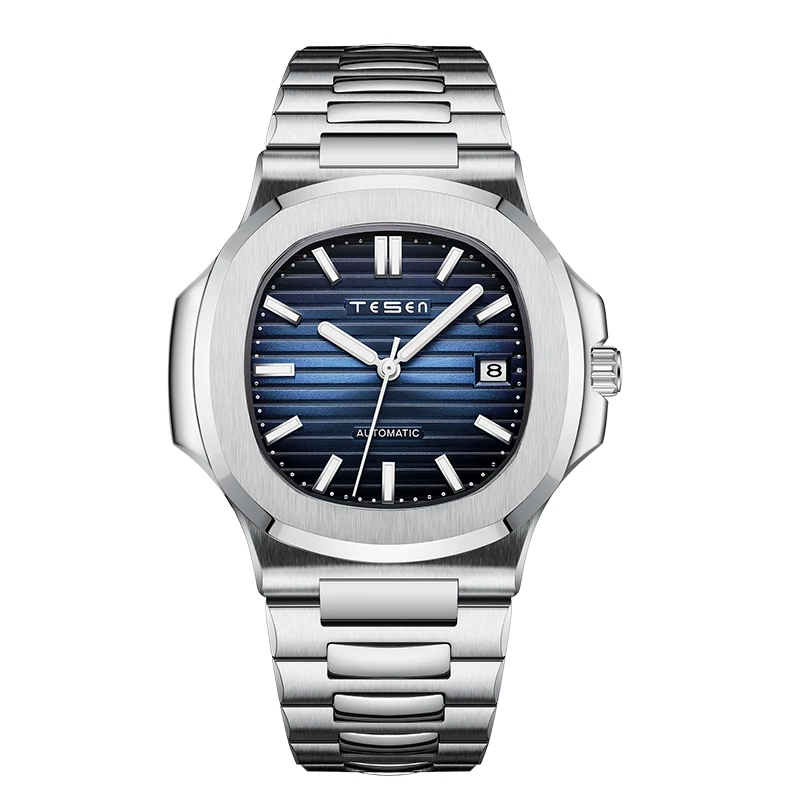

2021 New TESEN Men Automatic Mechanical watches Men Top Luxury Brand 316L Stainless Steel Waterproof 50M wristwatch AAA nautilus