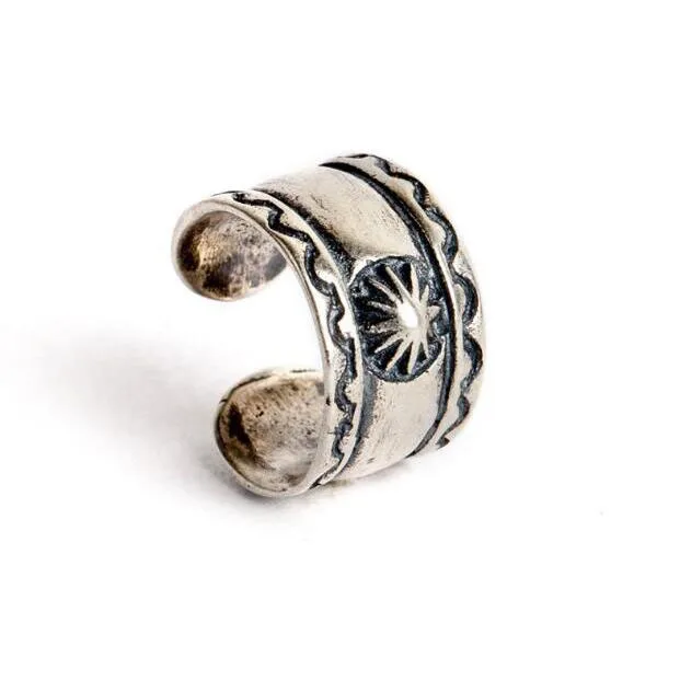 

Новое поступление 2022, U-образные серьги-Клипсы из настоящего антикварного искусственного серебра, серьги-кольца без пирсинга в носу, Женски...