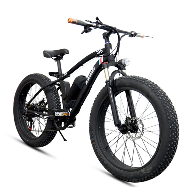 26 дюймов 7 скоростей fat tire Электрический горный велосипед съемный литиевый аккумулятор алюминиевый сплав двойной дисковый тормоз Снежный пляжный Электрический велосипед