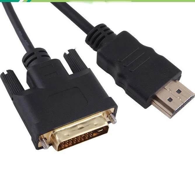 100 шт. 3FT 1M 2M HDMI совместим с DVI D 24 + 1 Pin адаптер позолоченный кабель Папа папа для 1080P