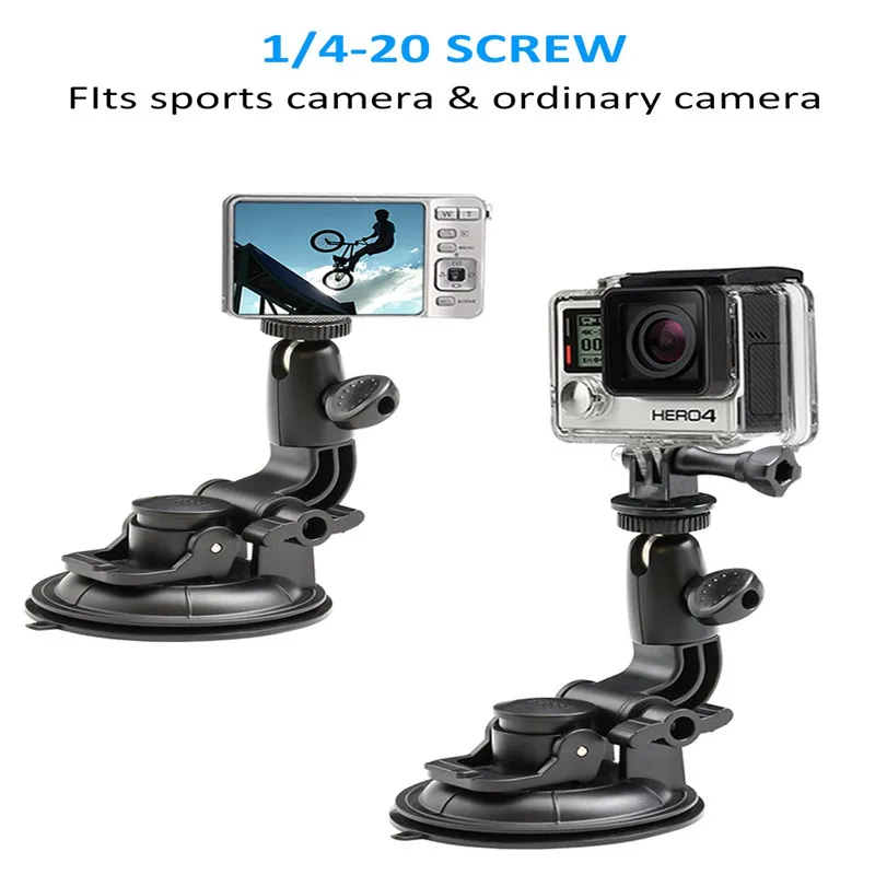 Большая присоска с адаптером 1/4 20 для Gopro Hero Session 7 6 5 4 3 + 2 1 Аксессуары экшн камеры