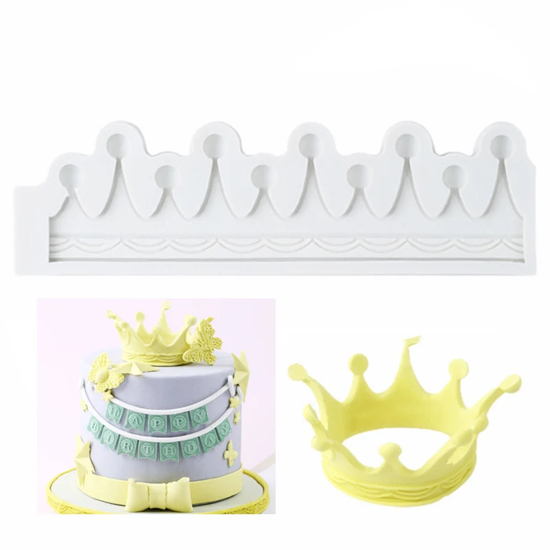 Sugarcraft силиконовая форма с короной помадкой для украшения торта инструменты