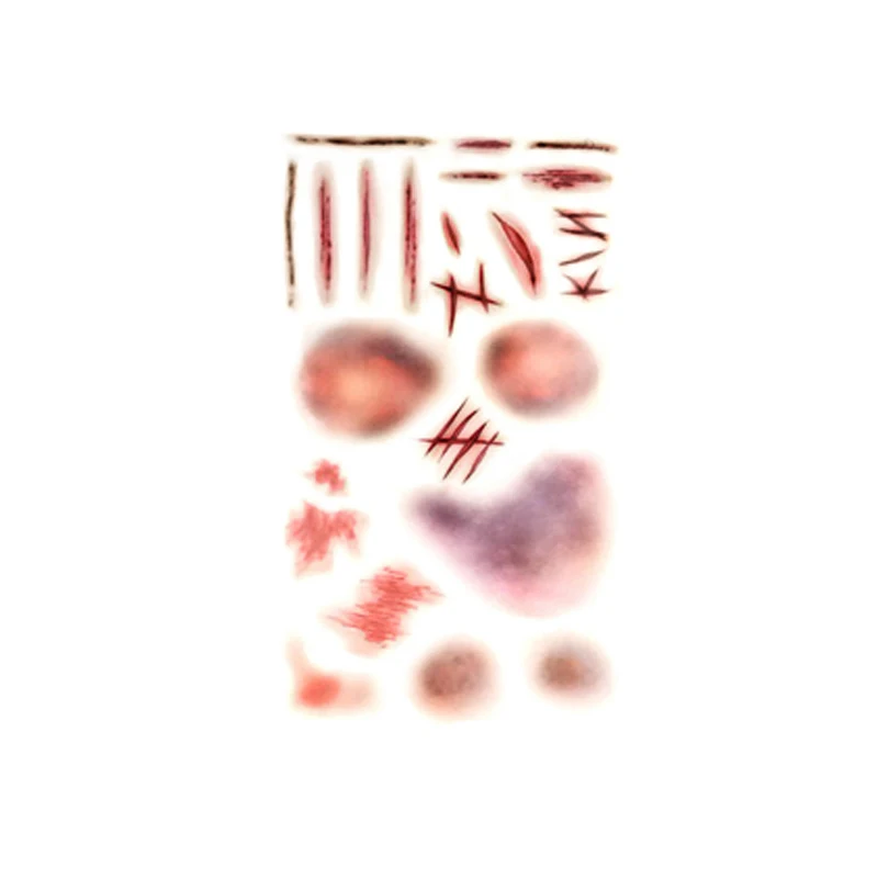 Хит 3D страшные водонепроницаемые временные тату шрамовые наклейки Переводные