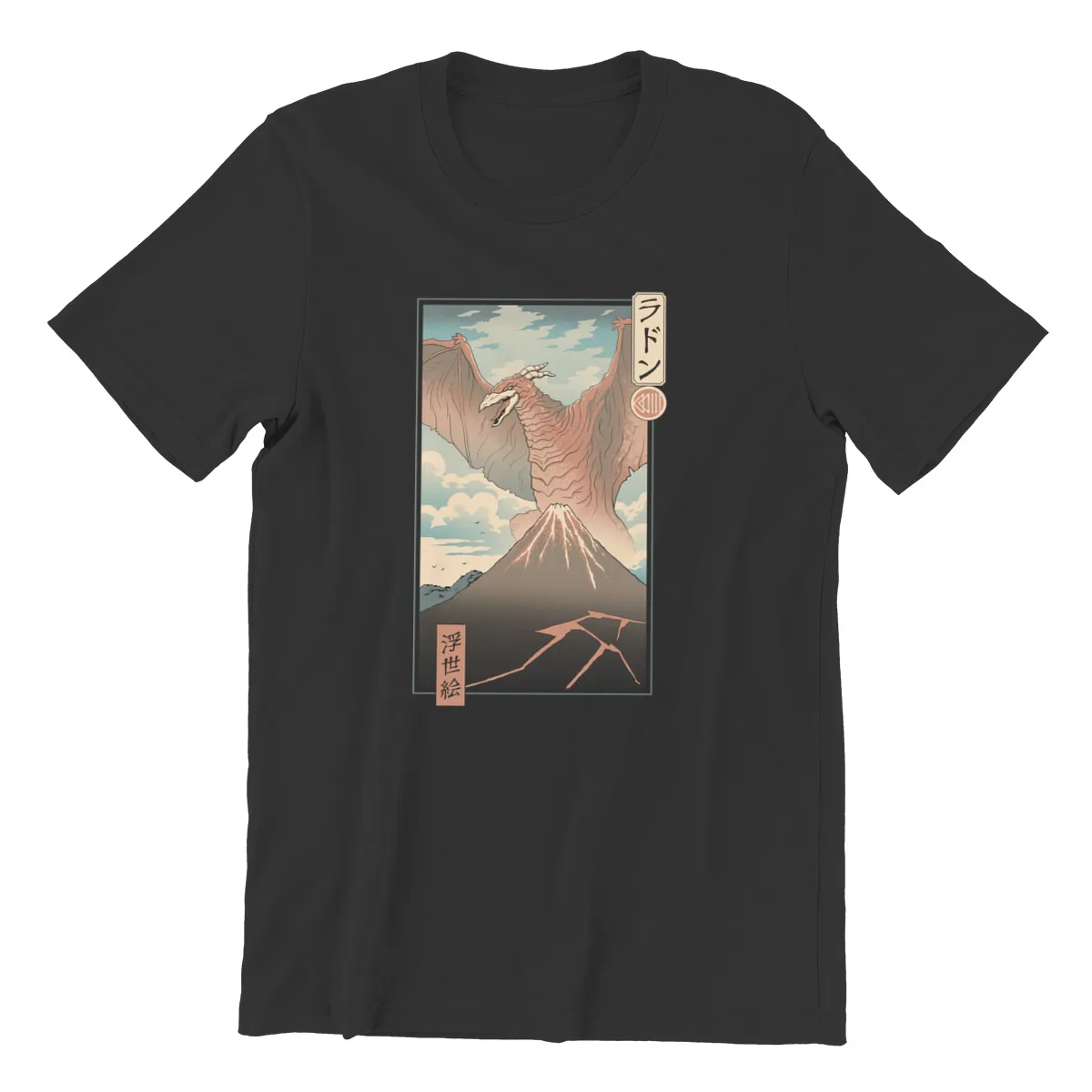 

Мужская футболка Kaiju Ukiyo e 100% хлопок Смешные парные футболки 47417