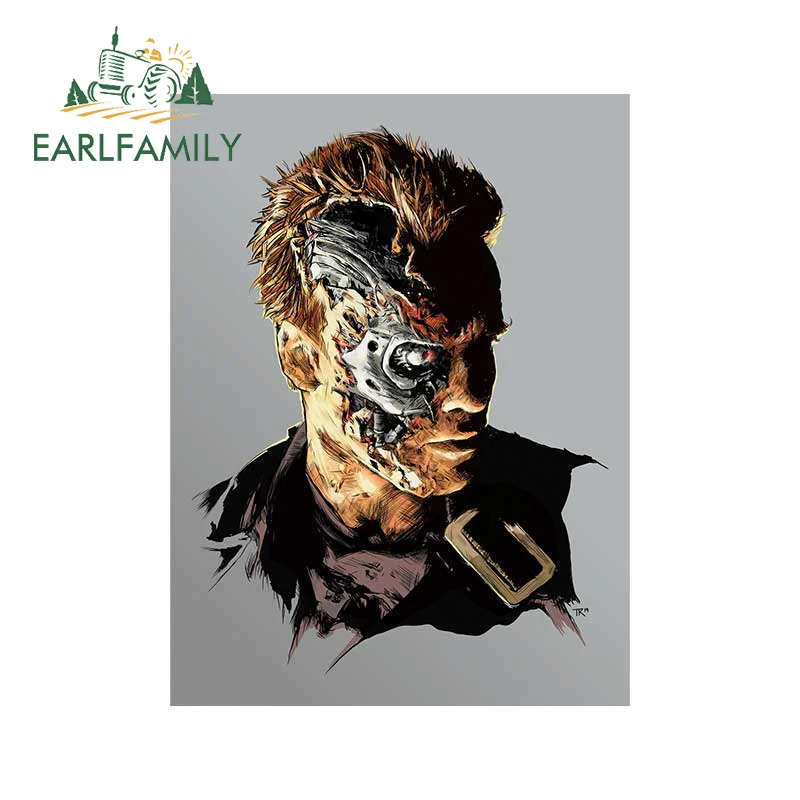 

EARLFAMILY 13 см x 9,8 см для терминатора, автомобильные наклейки, водонепроницаемые наклейки, окклюзия, царапины, ноутбук, декор для каравана, автомобильные товары