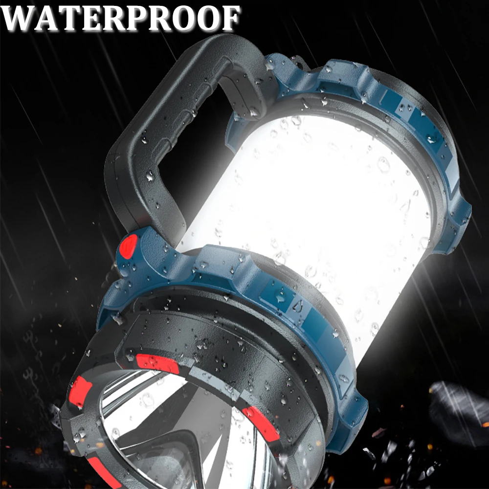 

Super Bright Long-range Flashlight Powerful Portable Waterproof Worklight USB Rechargeable Spotlight Torch With Built-in Battery