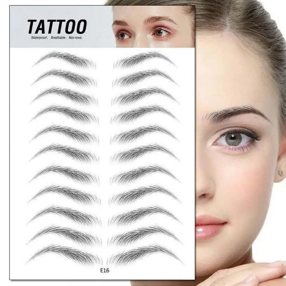 

Eyebrow Sticker Waterproof Hair-Like 3D Long Lasting Eyebrows Tattoo Makeup Patches for Female DIY Styling Stickers