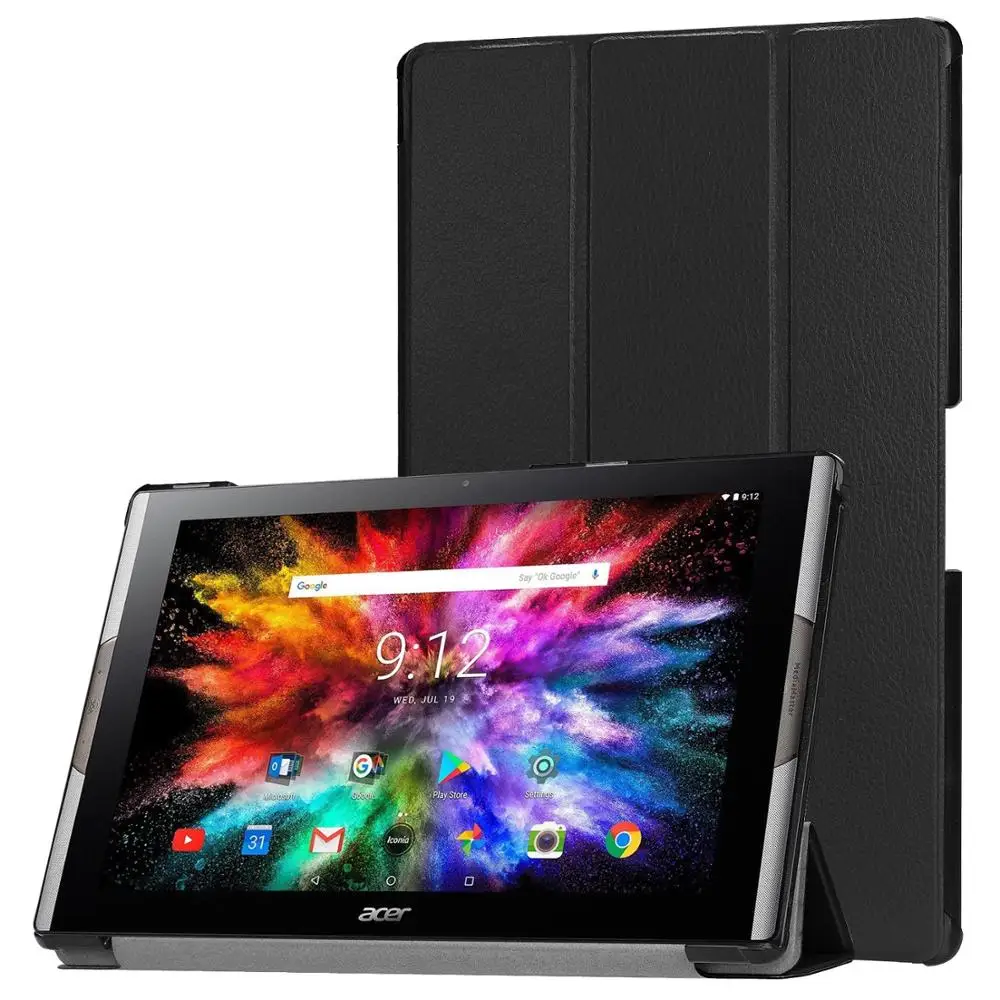 Чехол для Acer Iconia Tab 10 A3-A50 ультратонкий легкий из искусственной кожи с подставкой