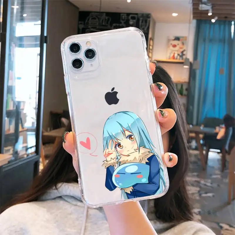 

Rimuru Tempest ANIME Phone Case Transparent for iPhone 6 7 8 11 12 s mini pro X XS XR MAX Plus cover funda shell