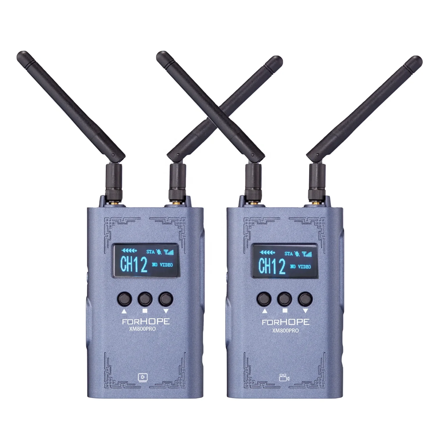 

FORHOPE XM800PRO 800FT Wireless Transmission System Audio transmitter OLED Screen For Camera Photo Studio Photography Phone