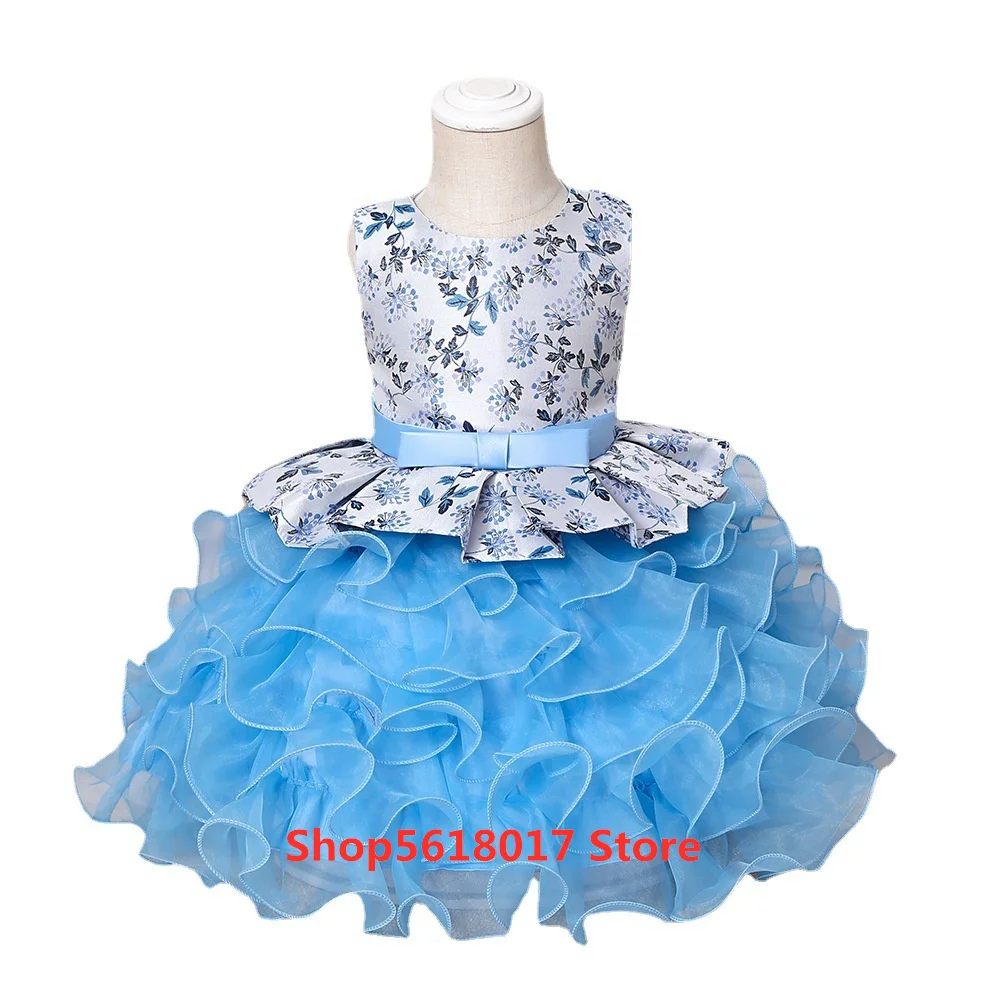 

Baby And Young Children's First-Year-Old Wash Dress Girls Princess Evening Dress Baby Dress 2021 New Mesh Tulle Tutu