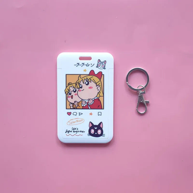 

11CM Japan Korea Cute Girl Heart Wallet Pretty Girl Cardcaptor Sakura Clow Card Holder Card Case Key Chain Pendant