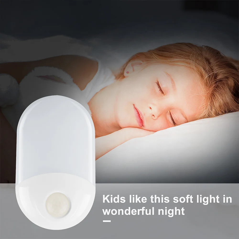 

Night Light Dusk to Dawn Sensor Eye Protection Motion-Activated LED Night Lamp for Bedroom Bathroom Kitchen Hallway Stairs