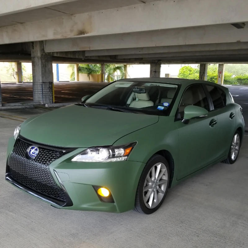 Матовая армейская зеленая виниловая матовая фотоклейкая наклейка для мотоцикла