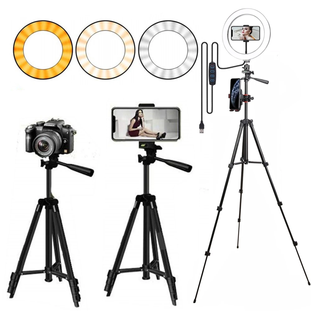 

Led Ring Light Selfie Ring Lamp For Selfie Photo Youtube Phone Holder Tripod Ring For Photography Lighting Selfie Video Makeup