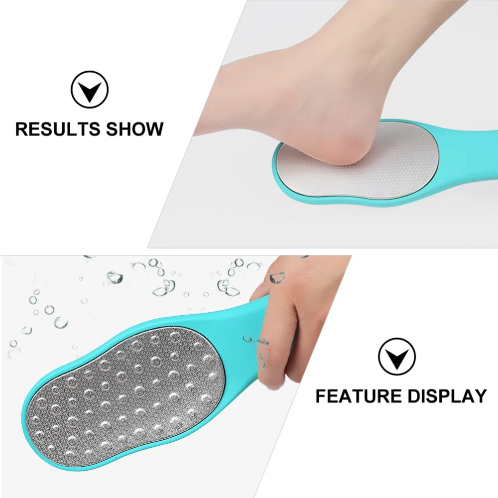 

1pc Stainless Steel Double Side Foot File Foot Care Tool for Adults (Sky-blue)