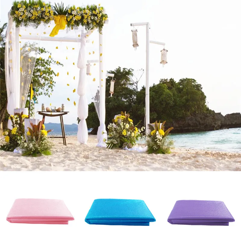 Cheap! 510 M Sheer Crystal Organza Tulle Roll Fabric For Draping Wedding Ceremony Party Home Decoration New year 5z | Дом и сад