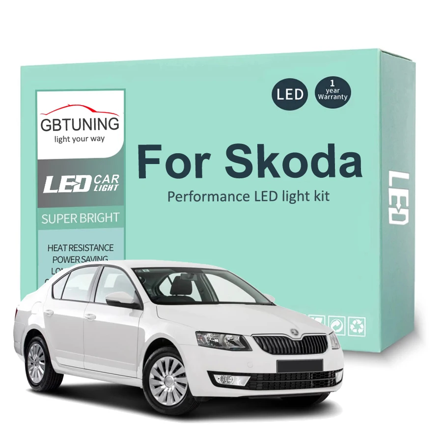 

LED Interior Light Bulb Kit For Skoda Octavia Superb Fabia MK1 MK2 MK3 1 2 3 Sedan Combi Car Indoor Reading Trunk Lamp Canbus