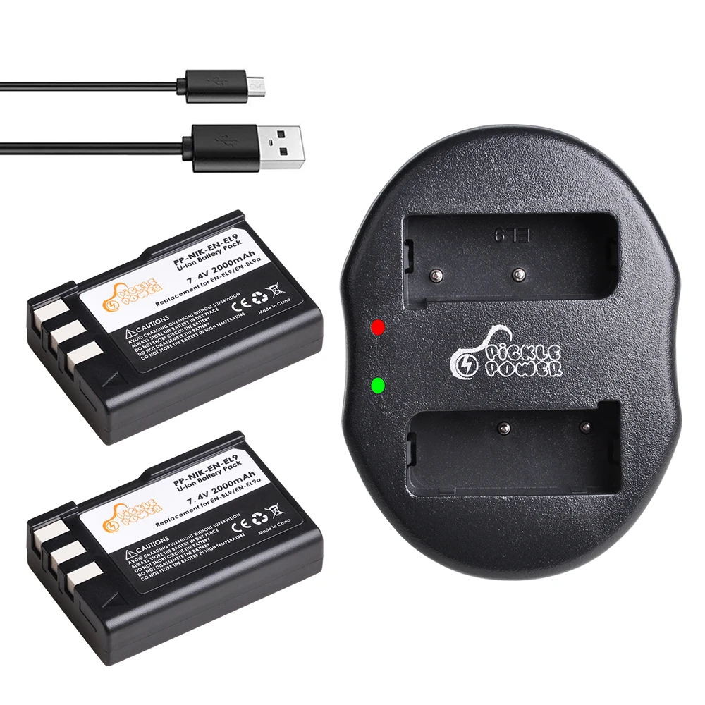 EN EL9 EL9a аккумулятор и двойное зарядное устройство USB для камеры Nikon D40 D40X D60 D3000