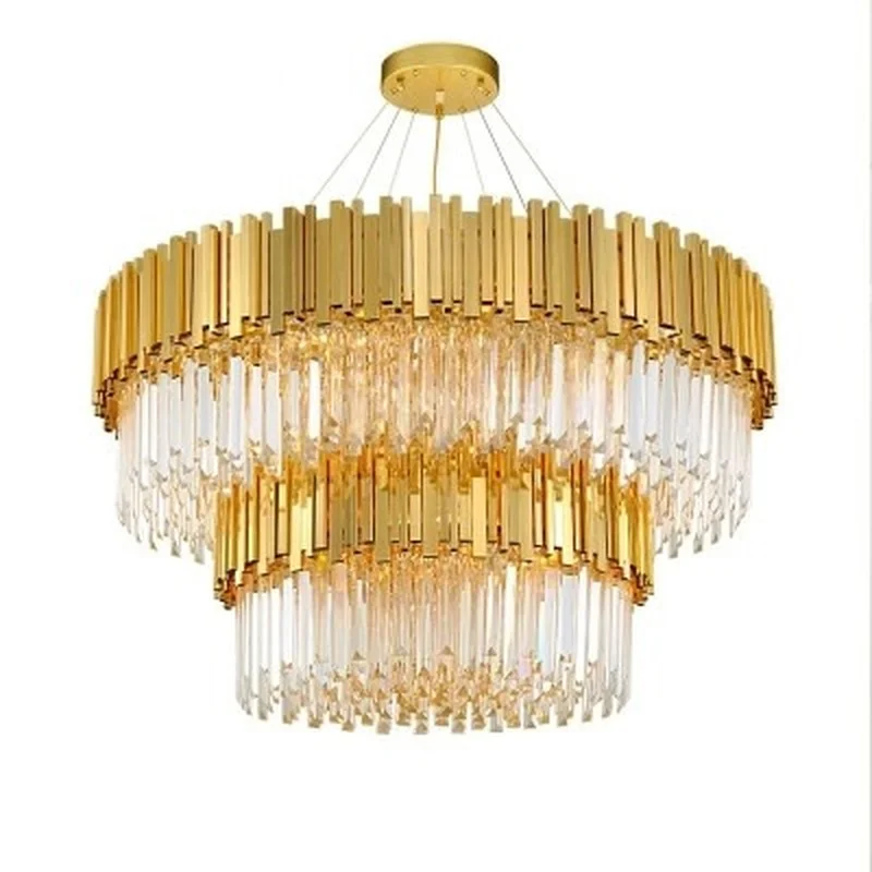 Modern Popular Crystal Chandelier Lighting Lustre Cristal Hanging Light Gold Finish E12/E14 110V/220V CE/UL Certified | Лампы и