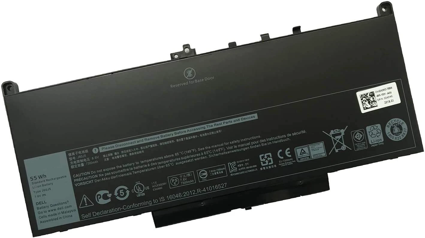 

7,6 V 55Wh Новый J60J5 настоящая аккумуляторная батарея для ноутбука для Dell Latitude E7270 E7470 E7260 7270 7470 J6OJ5 R1V85 MC34Y 242WD