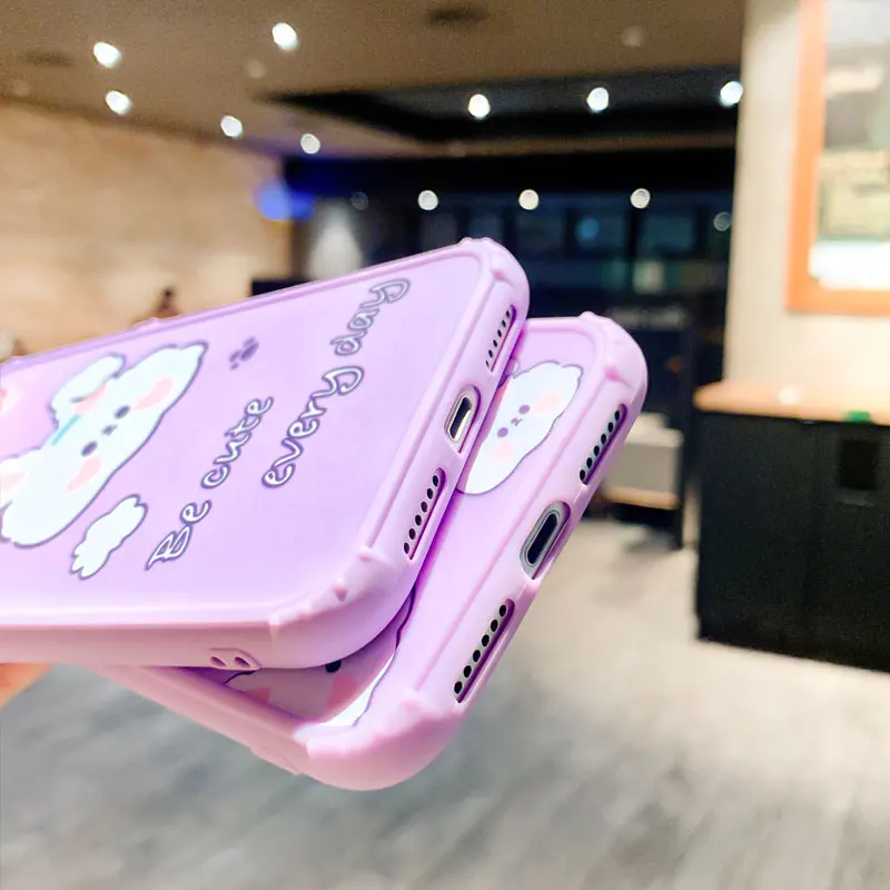 

Cute Cartoon Protective Cases For iphone 11 case on iphone11 Pro max SE 2020 Xr XS 7 8 6S plus Photo Frame Painted Cover Fundas