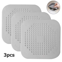 3pcs sink lids silicone soft drain filter non slip floor drain covers for household bathroom kitchen