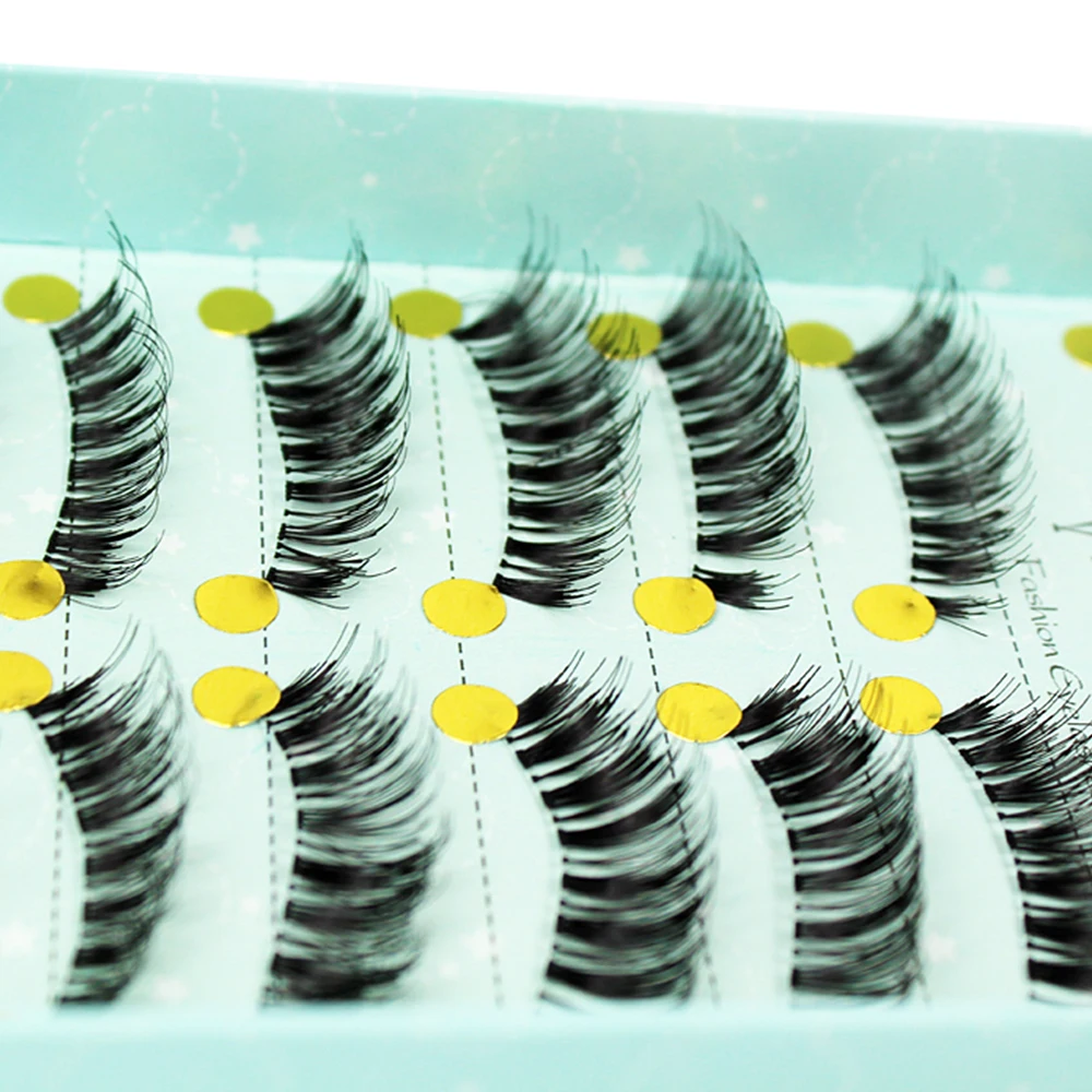 10 пар накладных ресниц ручной работы 3D Искусственные норковые толстые ресницы