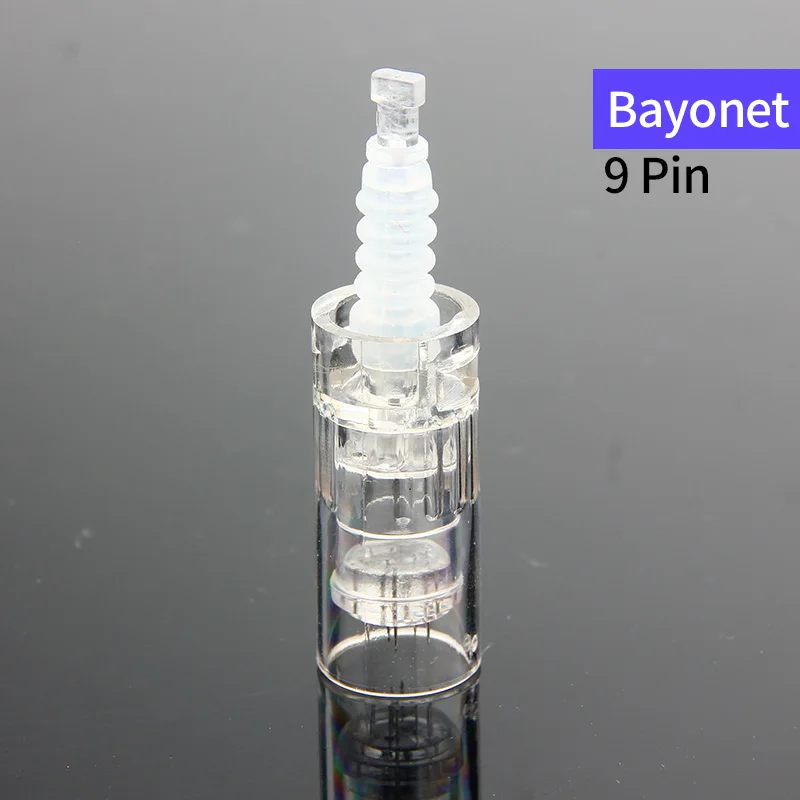 Bayonet 9pin 10/20/50 шт винт картридж Замена для Microneedling пера микро иглы 9 pin/12-контактный/36 pin/микро нано иглы для татуировки - Габаритные размеры: Bayonet 9pin