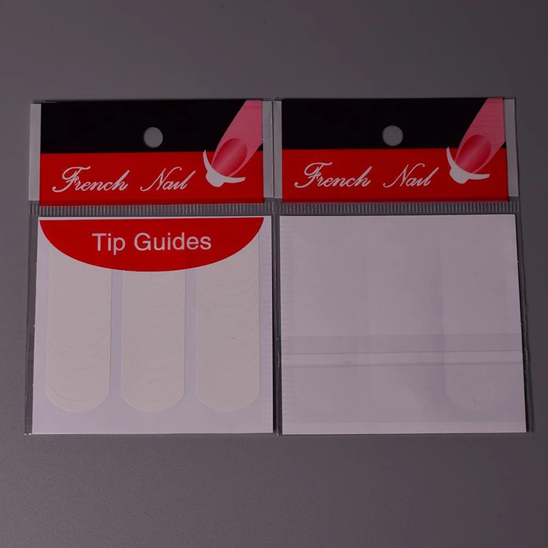2 шт белые ПВХ ногти руководство наклейки использовать на обе пальцы большой