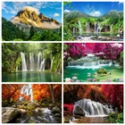 Фон для фотосъемки с изображением природы водопада пейзажа