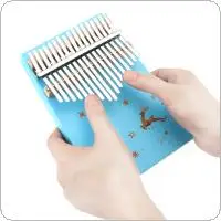 17 Keys Thumb Piano Kalimba White Finger Heart Pattern Solid Single Board Pine Mbira Mini Keyboard Instrument | Спорт и развлечения