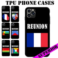 for huawei p8 9 10 20 30 40 mate plus pro lite x reunion flag text coat of arms theme soft tpu phone cases cover logo