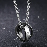 2021 korean version of the new stainless steel romantic sweet love necklace couple titanium steel necklace valentines day gift