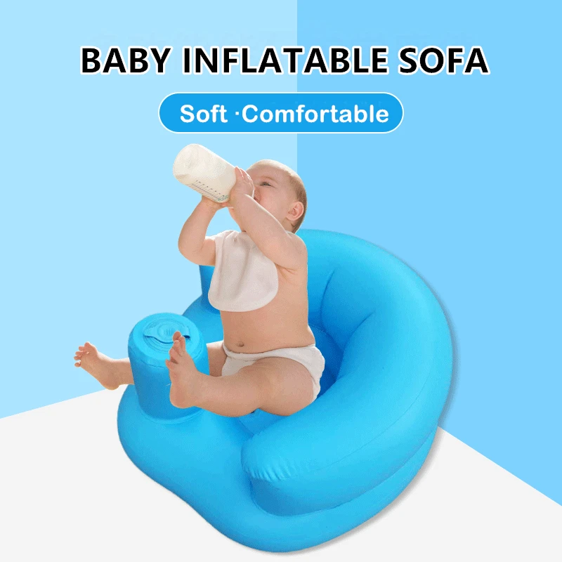 

Multifunctional Baby Inflatable Sofa Children's Puf Portable Bath Chair PVC Inflatable Seat Baby Feeding Chair Puff Asiento